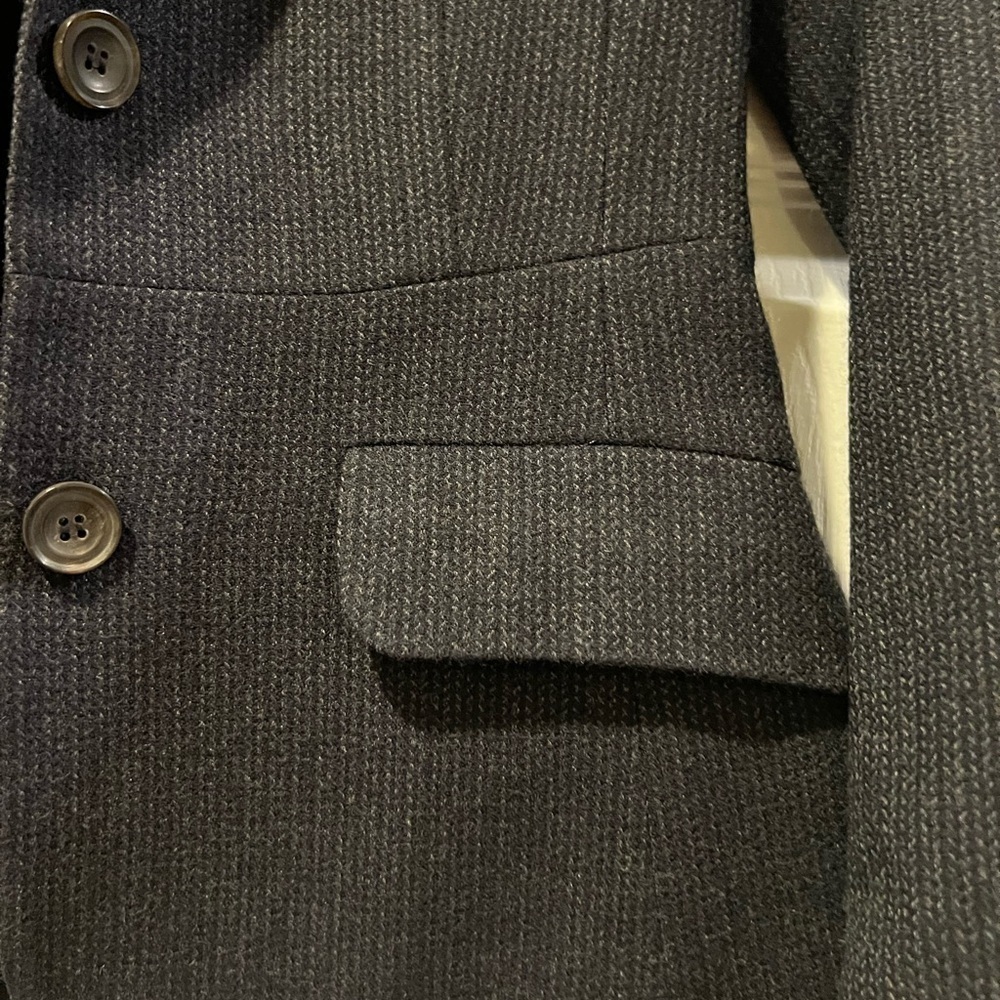 Theory Black Blue Tailored Blazer Jacket Women's Size 00 - Picture 2 of 16